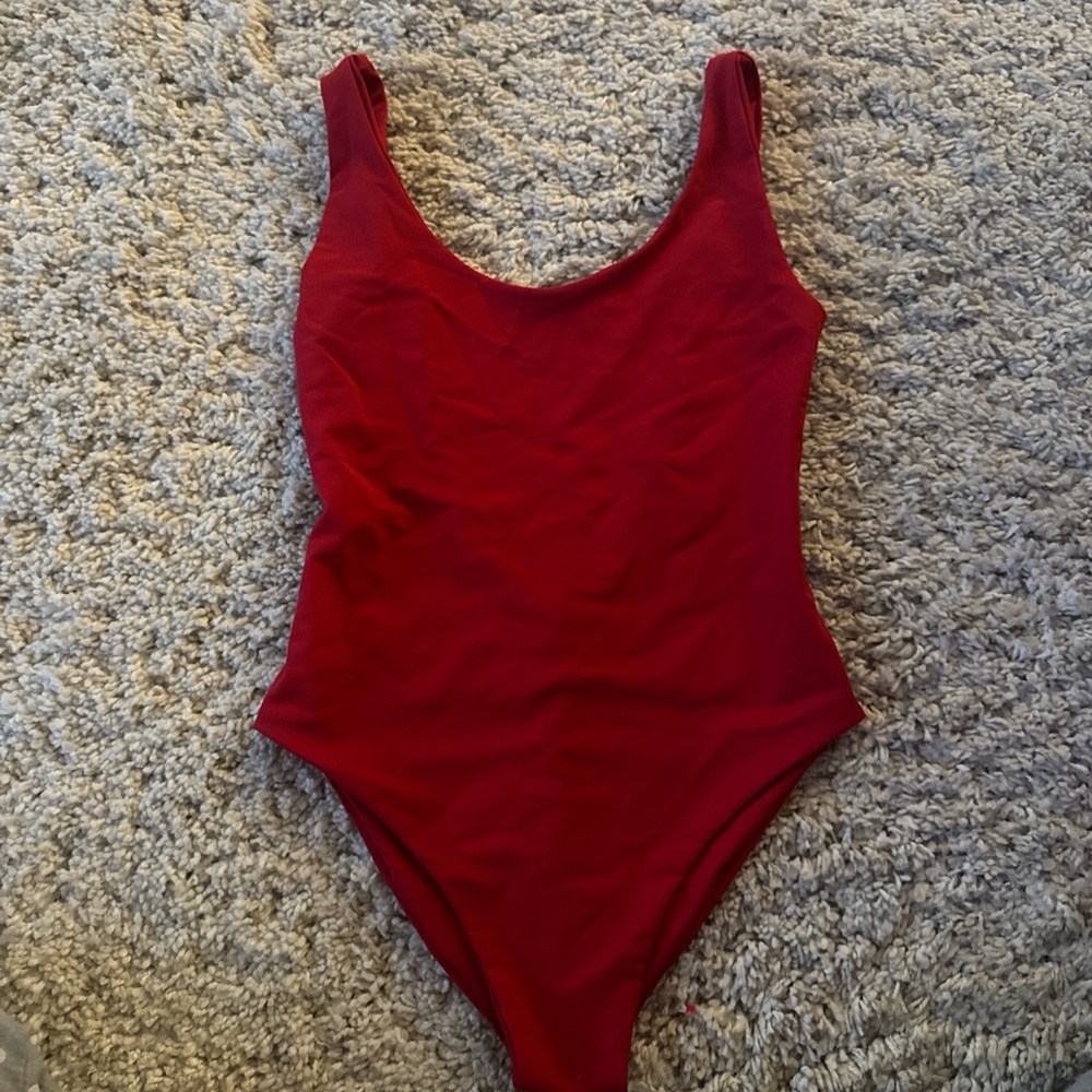 Red One-Piece Swimsuit